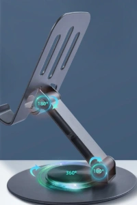 Dönebilir ve Katlanabilir Masaüstü Metal Telefon Tutucu