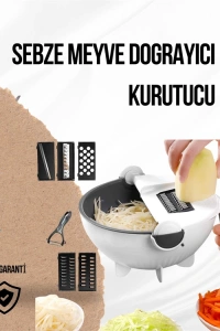 Döner Mekanizmalı Rende Bıçaklı Sebze Dilimleyici Seti