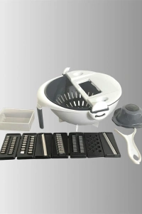 Döner Mekanizmalı Rende Bıçaklı Sebze Dilimleyici Seti