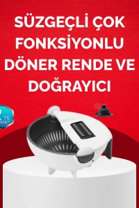 Döner Mekanizmalı Sebze Doğrayıcı Hazneli Rende