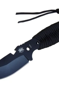 DPX Gear Assault 0238BK Kamp Bıçağı 22,5 cm - Siyah, Metal &amp; İpli Sap