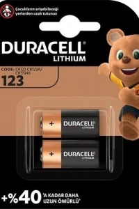 Duracell 123A 3 Volt Lityum Pil 2 Adet