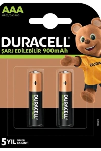 Duracell 1.2V 900mAh AAA Şarj Edilebilir İnce Kalem Pil 2li Paket