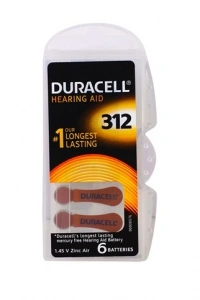 Duracell 312 Numara İşitme Cihazı Pili 6lı Paket