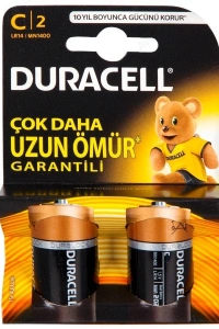Duracell Alkalin C Orta Boy Pil 2li Paket