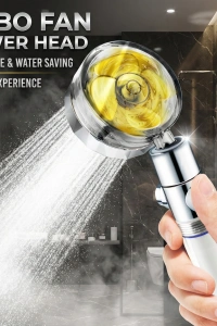 Duş Başlığı Turbo Pervaneli Serinletici Tasarım