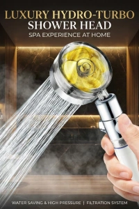 Duş Başlığı Turbo Pervaneli Serinletici Tasarım