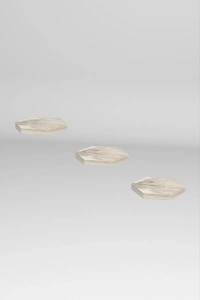 Duvar Rafı Dekoratif 3 Adet Çiçeklik Altıgen Efes