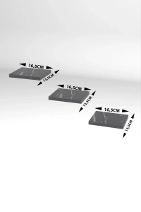 Duvar Rafı Dekoratif 3 Adet Çiçeklik Kare Krem