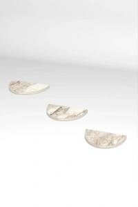 Duvar Rafı Dekoratif 3 Adet Çiçeklik Oval Efes