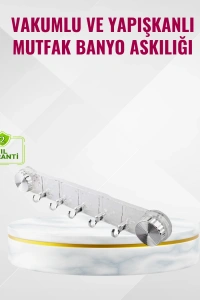 Duvar Tipi Vakumlu Askılık Şeffaf Orta Tasarımlı