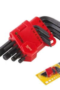 Edoni 120 mm 10 Parça Siyah 6 Köşe Alyan Seti