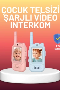 Ekranlı Walkie Talkie Oyuncağı Ses ve Görüntü Destekli