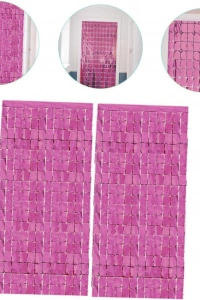 Rose Gold Disko Dikdörtgen Kesim Kapı Perdesi