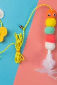 Elastik Yapışkanlı Kedi Oyun Oltası