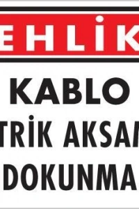 Elektrik Kablosu Uyarı Levhası 25x35 KOD:1117
