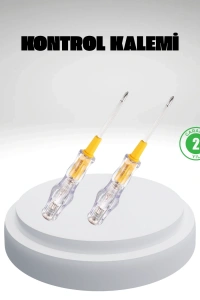 Elektrik Test Kalemi Neon Işıklı Nikel Kaplama 110-220V Dirençli