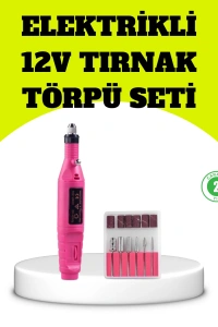 Elektrikli Manikür Pedikür Törpü Seti 6 Başlıklı