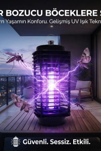 Elektrikli Sinek Öldürücü Cihaz Cız Lamba Mor Işık