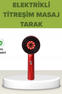 Elektrikli Titreşim Masaj Tarak Kırmızı Işık Terapi
