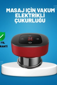 Elektrikli Vakumlu Çukurluk Masaj Aleti Isıtmalı ve Kırmızı Işıklı Terapi Seti