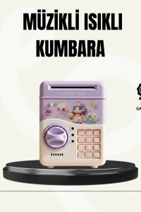 Elektronik Şifreli ATM Görünümlü Çocuk Kumbarası Mor