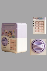 Elektronik Şifreli ATM Görünümlü Çocuk Kumbarası Mor