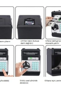 Elektronik Şifreli Kasa Otomatik ATM Kumbara