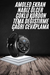 En Çok Tercih Edilen Akıllı Saat Amoled Ekran Nabız Sensörü GPS Uyumlu Adımsayar