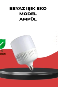 Enerji Tasarruflu Şarjlı LED Ampul 30W Beyaz Işık