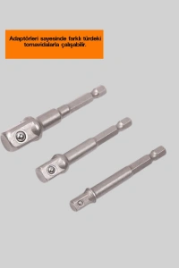 Ergonomik 16 Parça Bits Tornavida Uç ve Adaptör Seti