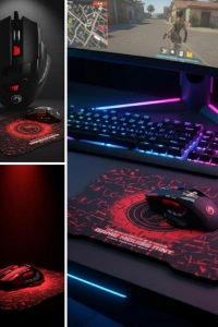Ergonomik  Mouse ve Mousepad 3 DPI Ayarlı LED Işıklı Tasarım