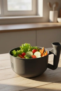 Ergonomik Saplı Sebze Süzgeçli Yıkayıcı Çok Amaçlı Mutfak Ürünü