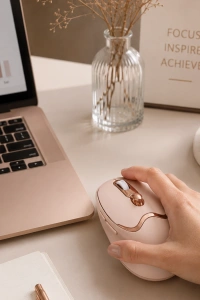 Ergonomik Tasarımlı Kablosuz Mouse Bluetooth ve USB Alıcılı