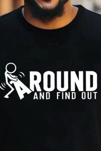 Erkek Around Baskılı Süprem T-shirt