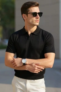 Erkek Kısa Kollu Polo Yakalı Triko Tshirt