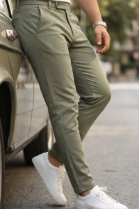 Erkek Slim Fit Dilli Kumaş Pantolon