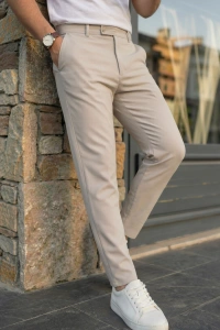 Erkek Slim Fit Dilli Kumaş Pantolon