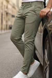 Erkek Slim Fit Dilli Kumaş Pantolon