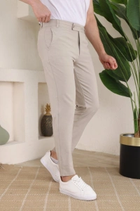 Erkek Slim Fit Dilli Kumaş Pantolon