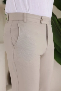 Erkek Slim Fit Dilli Kumaş Pantolon