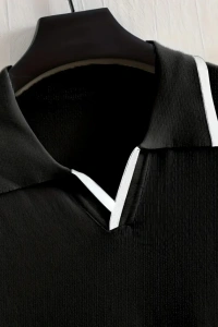 Erkek Uzun Kollu Yakalı Triko Bluz