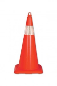 Esnek Kırılmaz Trafik Konisi Tek Reflektörlü 50 cm