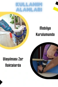 Esnek Şaftlı Tornavida Ucu Seti