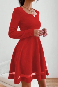 Etek Tül Detay Krep Elbise