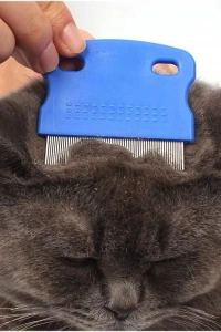 Evcil Hayvan Bakım Tarağı – Kedi Köpek Tavşan İnce Dişli Bit Pire Tarağı