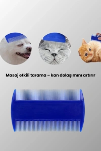 Evcil Hayvan Bakımı İçin Dayanıklı ve Çok Amaçlı Tarak Seti (4 Parça)