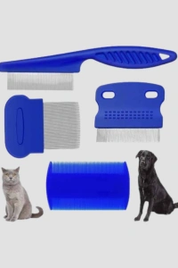 Evcil Hayvan Tüy Bakım Seti – 4’lü Paslanmaz Çelik ve Eco Plastik, Kolay Temizlenebilir ve Dayanıklı