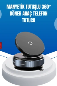 Evrensel Manyetik Araç Telefon Tutucu 360° Döner Başlık