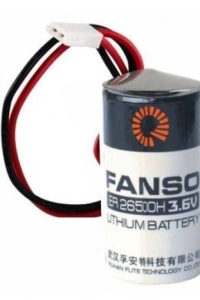 FANSO ER26500H Kablolu Konnektörlü (51005-2P) 3.6V Lithium Pil (Li-SOCL2)